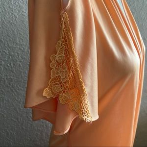 Vintage creamsicle orange disco crochet cover up dress tunic